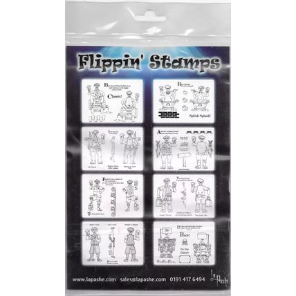 La Pashe. Flippin' Stamps. Toilet Stamp Set. Stamping Cardmaking Scrapbooking