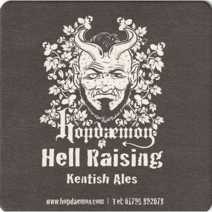 BEER MAT - HOPDAEMON BREWERY - HELL RAISING KENTISH ALES - (Cat No 004) - (2013)
