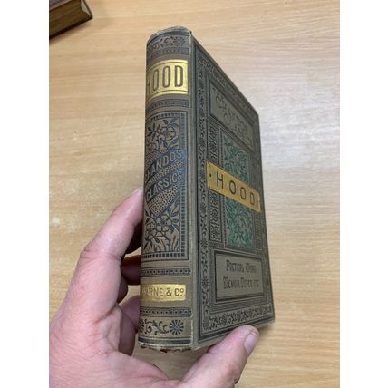 c1886 THE POETICAL WORKS OF THOMAS HOOD ANTIQUE HARDBACK BOOK (P3)