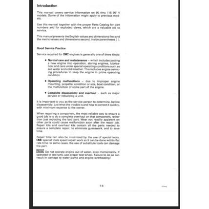 Johnson 90 Thru 115 90° CV Outboard Motor Service Manual 1996 507267 PDF