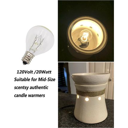 20 Watt Wax Melt Warmer Light Bulbs for Scentsy Mid-Size Wax Warmer and Candle W