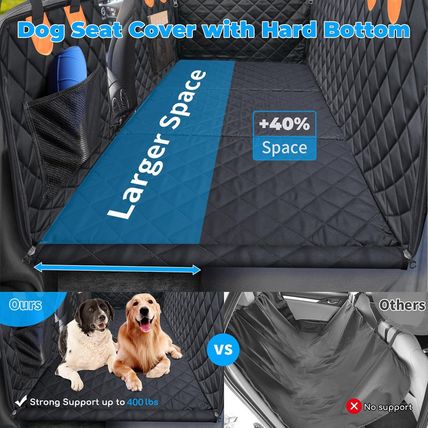 URPOWER Back Seat Extender for Dogs, Dog Car Seat Cover Hard Bottom Holds 400 Lb