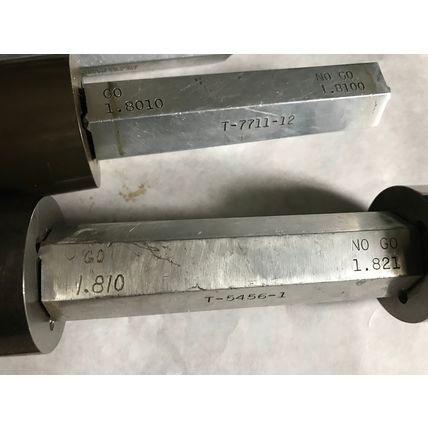 LOT 4 THE PIPE MACHINERY GO NO GO PLUG GAGE NOGO 1.8100,1.8100,1.8010,1.821,AA
