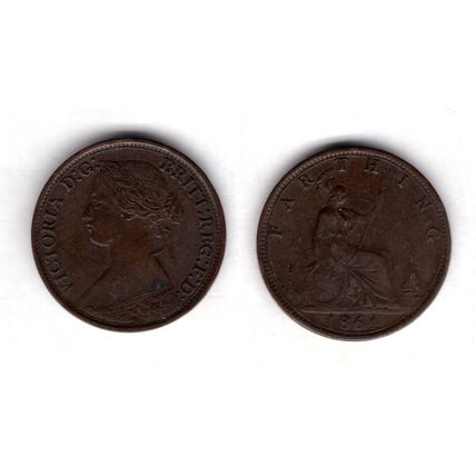 Great Britain. Victoria. Farthing 1864. dy21276