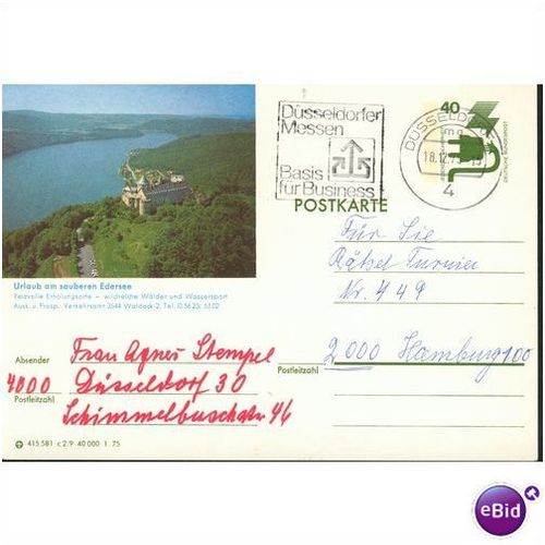 Germany postcard 1975 - Urlaub am sauberen Edersee