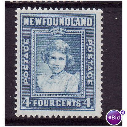 NEWFOUNDLAND 1938 SG 270 4c QUEEN ELIZABETH AS PRINCESS M /MINT
