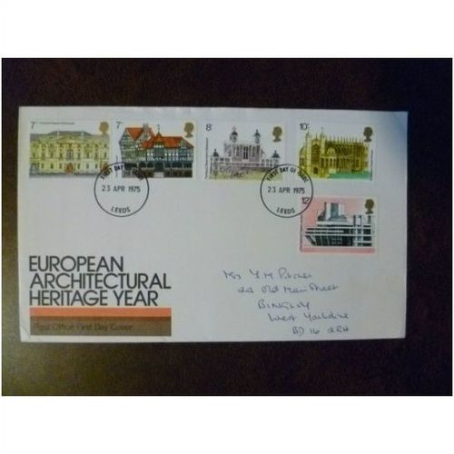 1975 GB FDC Collection year set of 8 first day covers stamps 2 Leeds