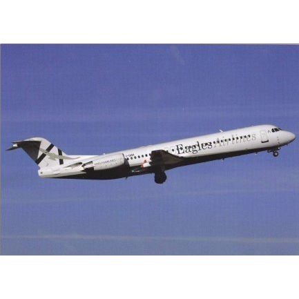 Eagle Airlines Fokker 100 Civil Aviation Postcard (A23066)