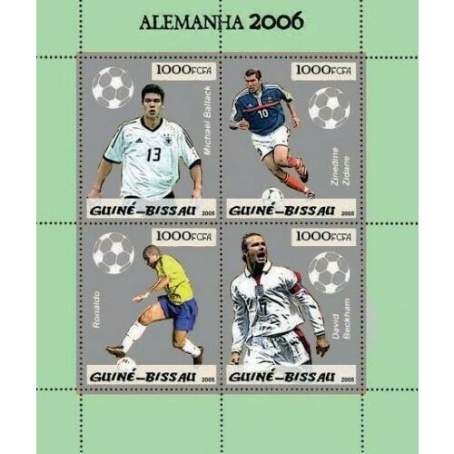 GUINE BISSAU 2005 SHEET MNH SILVER GERMANY 2006 SOCCER FOOTBALL SPORTS FUTBOL 6A