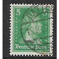 GERMANY 1926 FAMOUS GERMANS 5pf GREEN SCHILLER SG 402 FINE USED