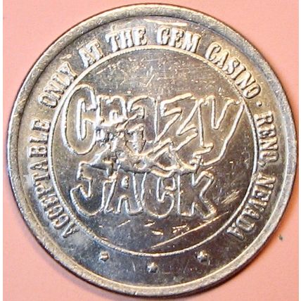 The Gem. $1 Casino Token. Reno, NV. R02.