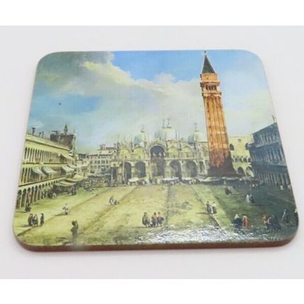 Canaletto Coasters Cork Laminated 10.5 CM Gift Artist Home Decor Kitchen