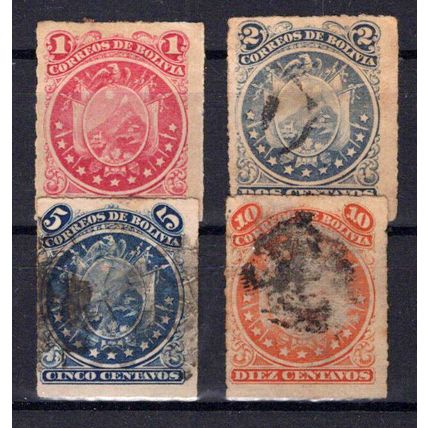 Bolivia 24-27 MH / Used mix Arms and "The Law" 11 stars roulette ZAYIX 0324S0006