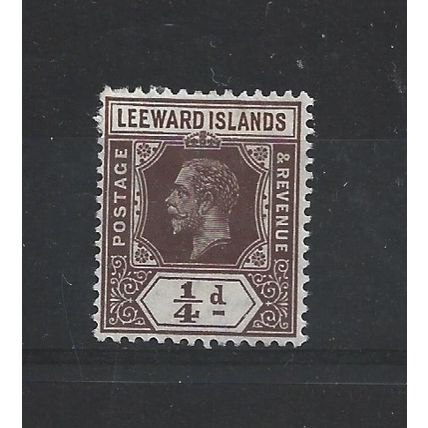 LeewardIslands.SG46 1/4d Brown.Colour Unchecked.Mounted Mint.Nov24d
