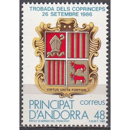 Andorra Español 1987 Michel 192 Neuf ** Cote (2008) 1.00 € Armoiries