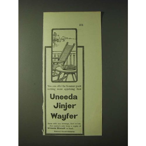1900 National Biscuit Company Uneeda Jinjer Wayfer Ad - You can offer