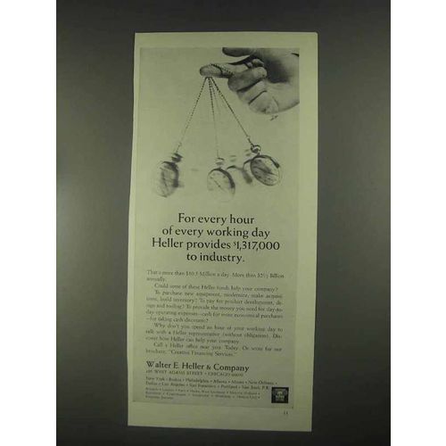 1967 Walter E. Heller & Company Ad - For Every Hour