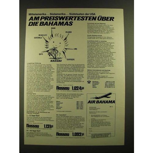 1977 Air Bahama Ad - in German
