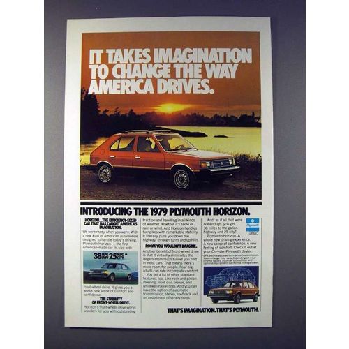 1979 Plymouth Horizon Car Ad - It Takes Imagination