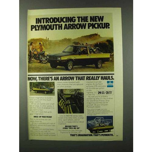 1979 Plymouth Arrow Pickup Truck Ad