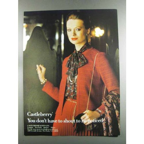 1982 Castleberry Knits Fashion Ad - Be Noticed