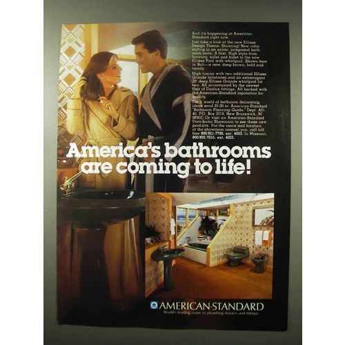 1980 American-Standard Ellisse Design Bath Fixtures Ad
