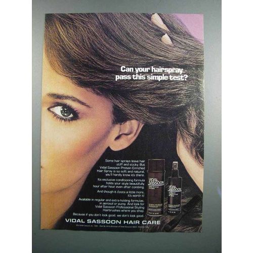 1983 Vidal Sassoon Protein Enriched Hair Spray Ad