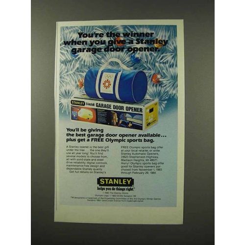 1983 Stanley Garage Door Opener Ad - The Best