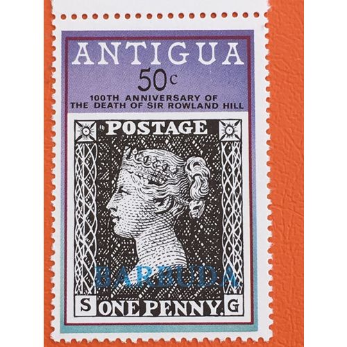 Barbuda QEII 1979 Rowland Hill 50c penny black Unmounted Mint NHM SG 453 stamp