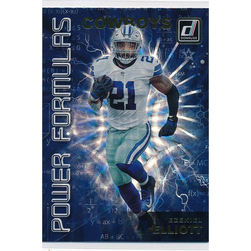 2019 Donruss Football Power Formulas Insert 18 Ezekiel Elliott Dallas Cowboys