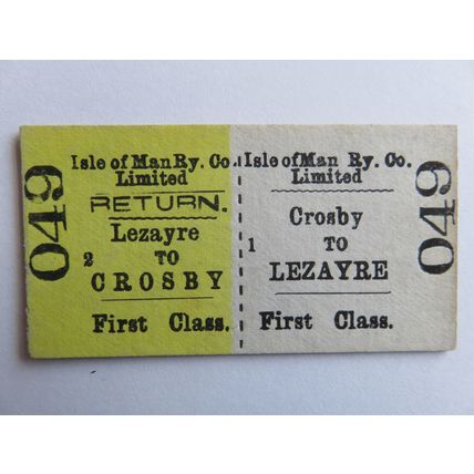 Isle of Man Railway Crosby-Lezayre Ticket #265