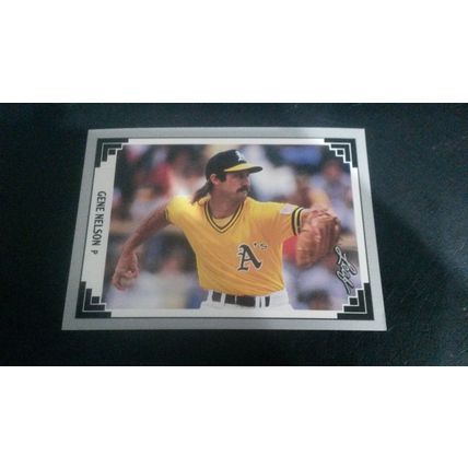 1991 Leaf Card # 328 Gene Nelson Excellent (5) Oakland Athletics