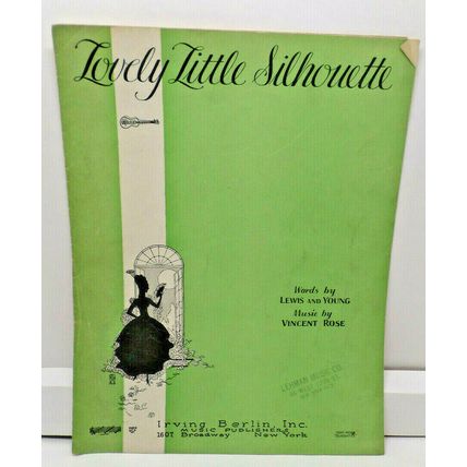 Lovely Little Silhouette 1927 Sheet Music Vincent Rose Lewis & Young (K10F)