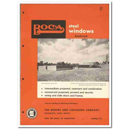 Bogert Carlough Company 1958 vintage windows catalog steel projected
