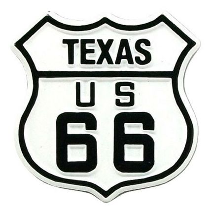 Route 66 Texas Road Sign Fridge Magnet