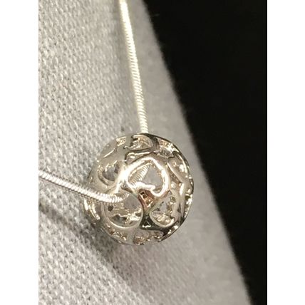 Necklace Silver Floating Ball #23 USA Seller