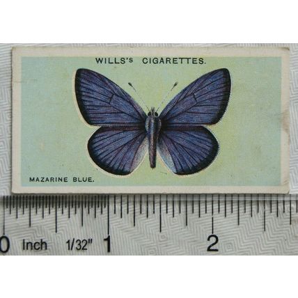1927 Wills British Butterflies No. 9 Mazarine Blue
