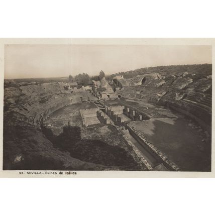 Sevilla Ruines Antique Real Photo Spanish Postcard