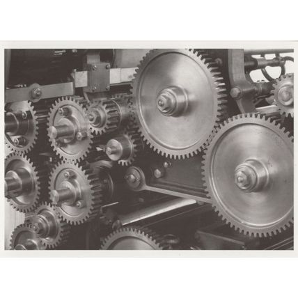 Mechanical Cog Clock Wheels German Factory Industry Postcard