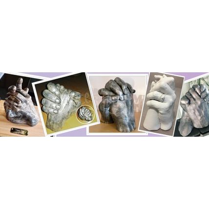 Holding Hands Casting Kit Couple Hand Cast Plaster Mould Mold Valentines Gift