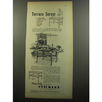 1953 Stickley Terrace Server Advertisement