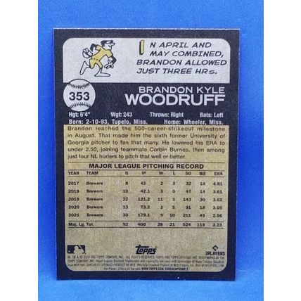 2022 Topps Heritage #353 Brandon Woodruff
