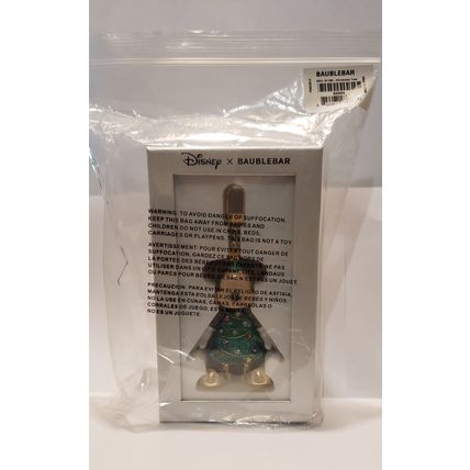 BAUBLEBAR DISNEY MINNIE MOUSE CHRISTMAS TREE DRESS BAG CHARM KEYCHAIN~NW~HOLIDAY