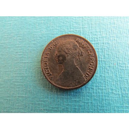 1866 QUEEN VICTORIA FARTHING FREE POST. (uebid)