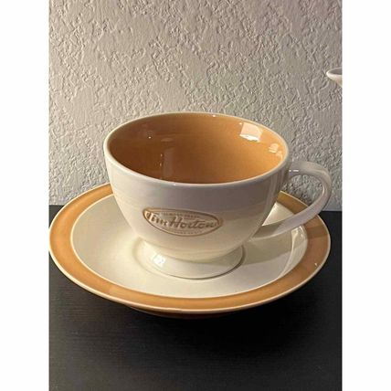 Tim Horton Coffee Pot & Coffee Cup Mug Yellow Drinkware Canada Porcelan