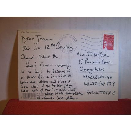 LE SACRE COEUR, PARIS, FRANCE. used postcard 2001 pm #
