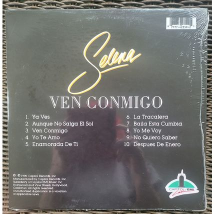 Selena Ven Conmigo vinyl