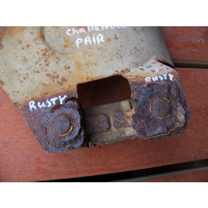 1970 DODGE CHALLENGER MUFFLER SHIELDS PAIR OEM