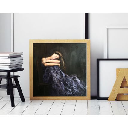 Original Oil Painting Woman Artwork Female Wall Art Figurative Painting