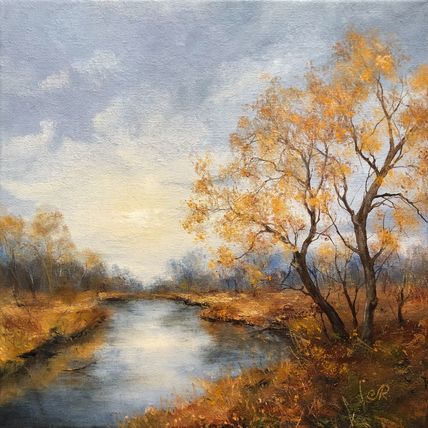 Landscape Original Oil Painting Autumn Wall Art Forest Artwork
